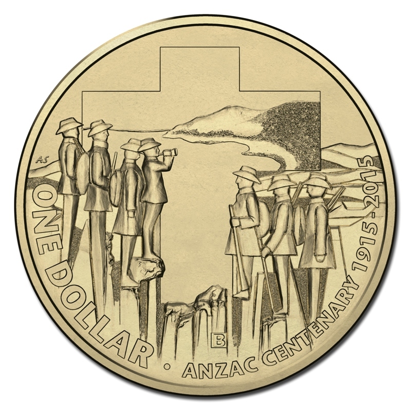 2015 Centenary of Anzac 4X $1 Mintmark set One Dollar
