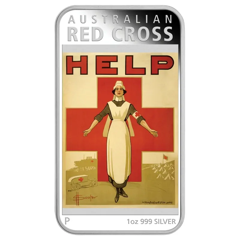 2015 1oz Australian Posters of WWI - Red Cross Silver Proof Coin