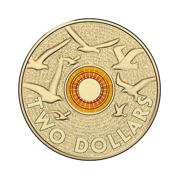 2015 $2 Flanders Fields (Orange) - Coloured Uncirculated Coins in RAM bag of 5 coins