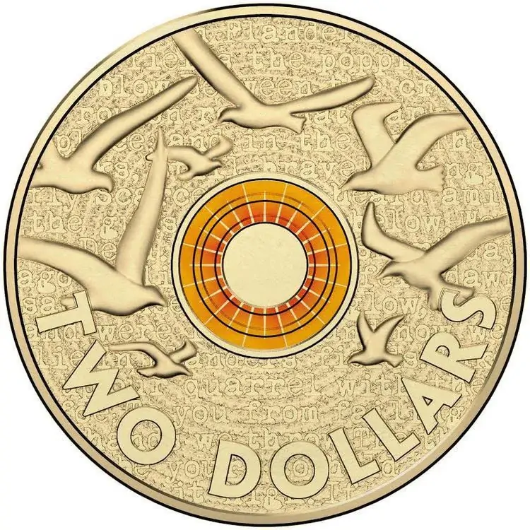 2015 $2 Remembrance Day Orange Coin PNC