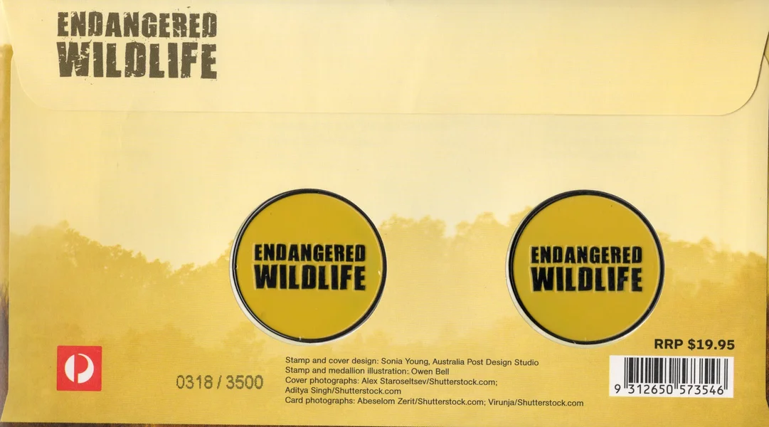 2016 Endangered Wildlife - Snow Leopard & Asian Elephant Medallion PMC