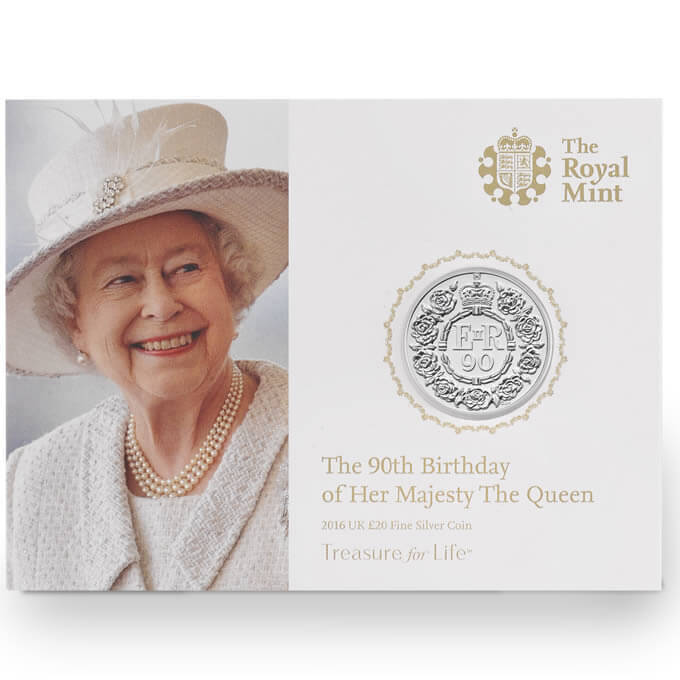 2016 £20 Queens 90th Birthday Silver
