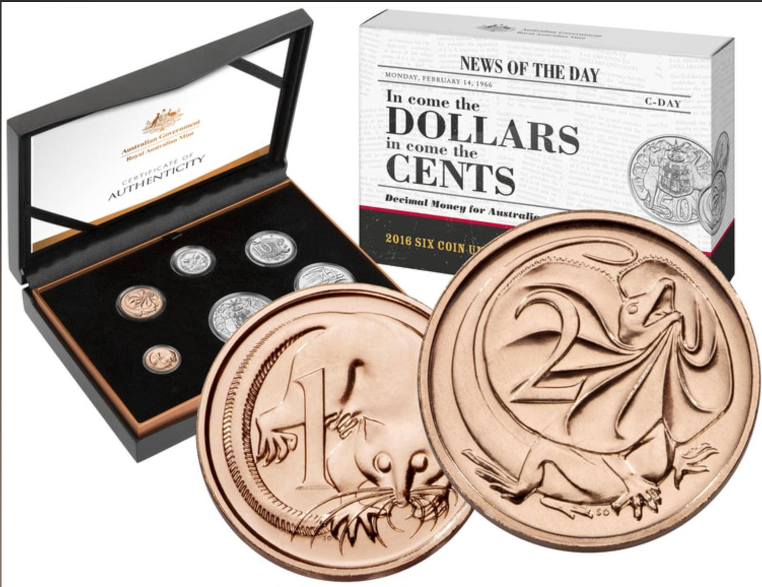 2016 "In come the Dollars In come the Cents" Mint Set