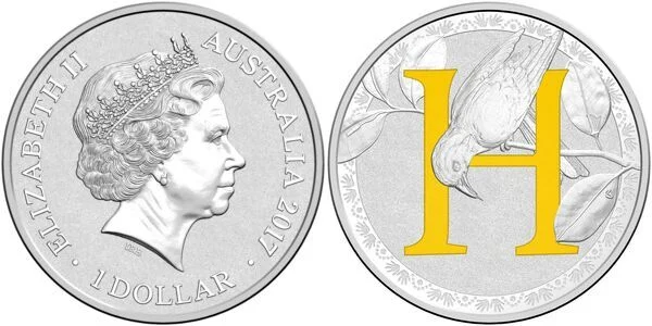 2017 $1 Silver Proof H - Alphabet Series