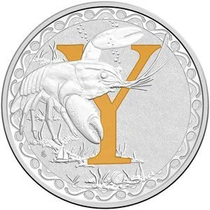 2017 $1 Silver Proof Y - Yabby Alphabet Series