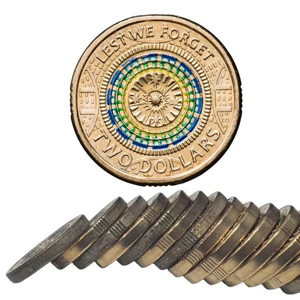 2017 $2 Lest We Forget Mosaic TONED Uncirculated Coin in 2x2