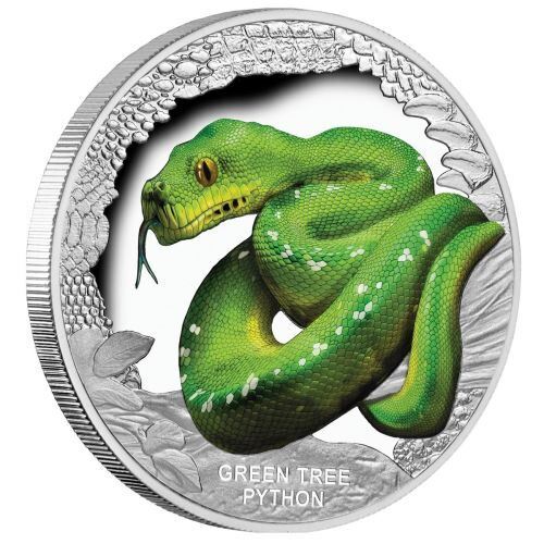 2018 1oz Green Tree Python Silver Proof Coin