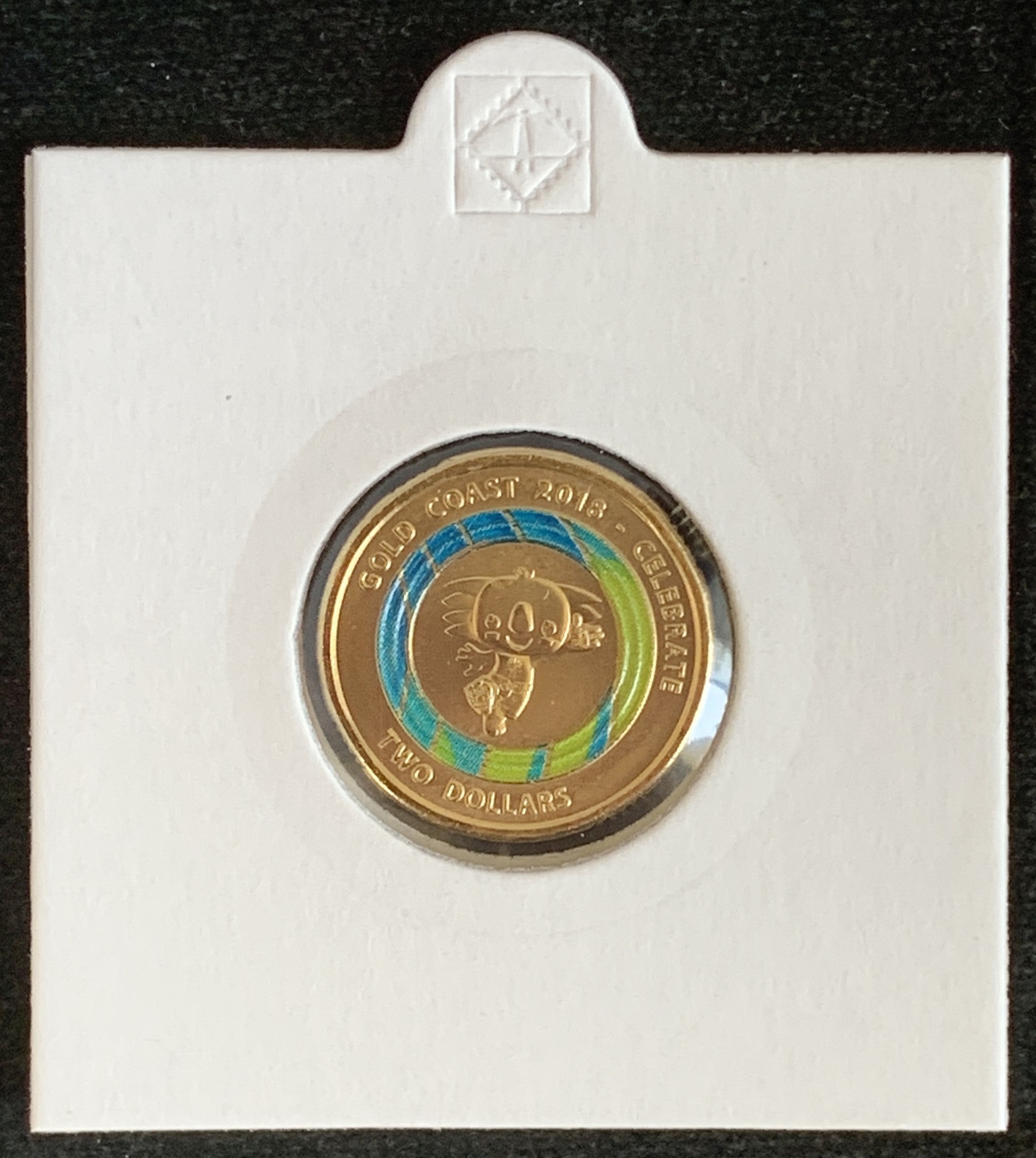2018 - $2 Commonwealth Games, Borobi, Blue Coloured Coin