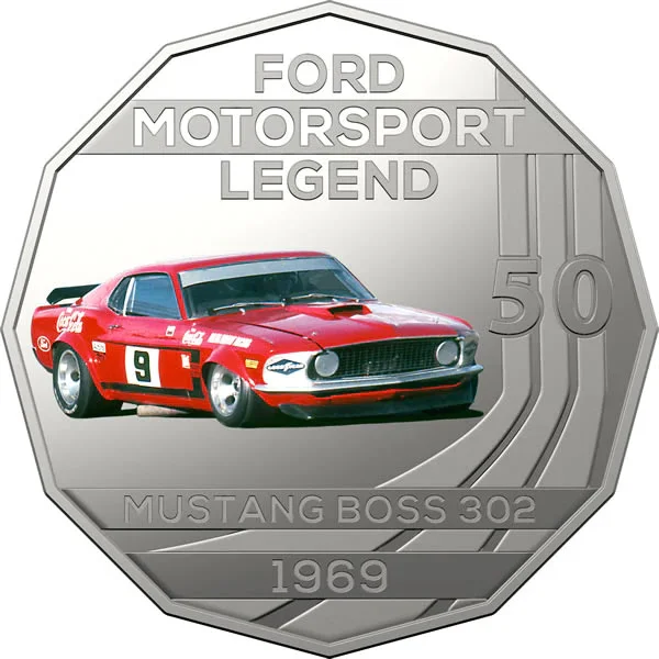 2018 50c High Octane - 1969 Ford Mustang Boss 302 Trans-Am in Folded Presentation Card