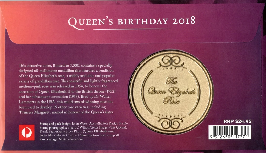 2018 Queen's Birthday Medallion PMC