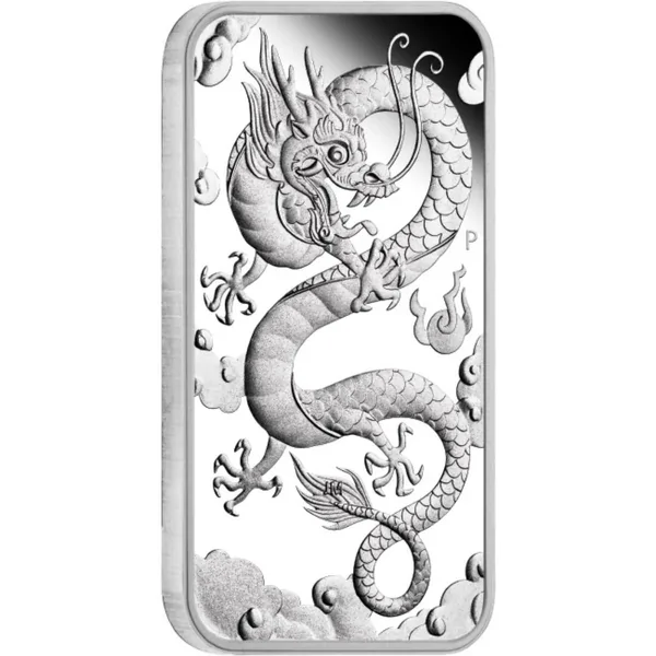 2019 1oz Rectangular Lunar Dragon Silver Proof Coin