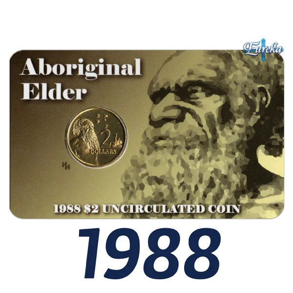 1988 - 2022 $2 UNC Elder in Carded Coin
