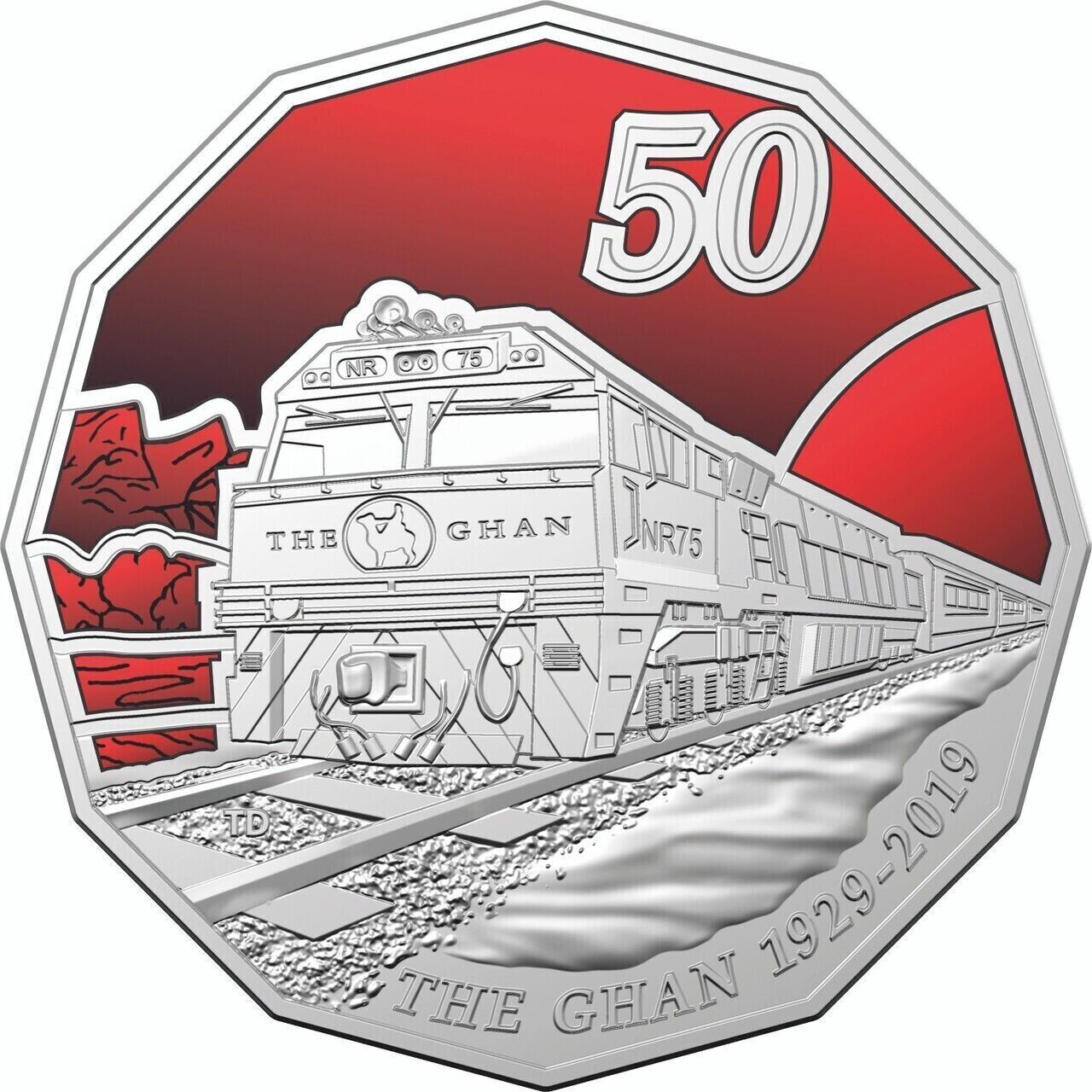 2019 50c 90th Anniversary of The Ghan