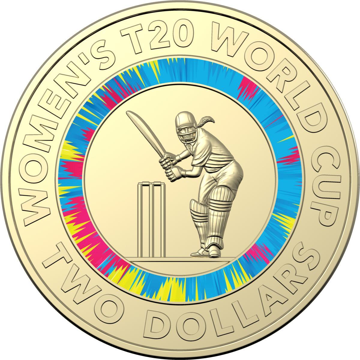2020 - $2 Womens T20 World Cup Coloured Coin