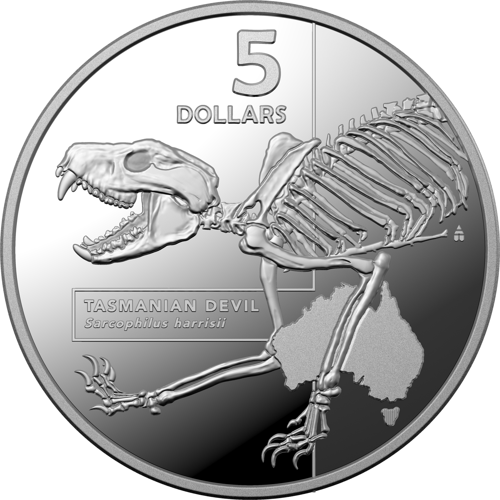 2020 1oz Silver - Silver $5 Australia's Most Dangerous - Tasmanian Devil