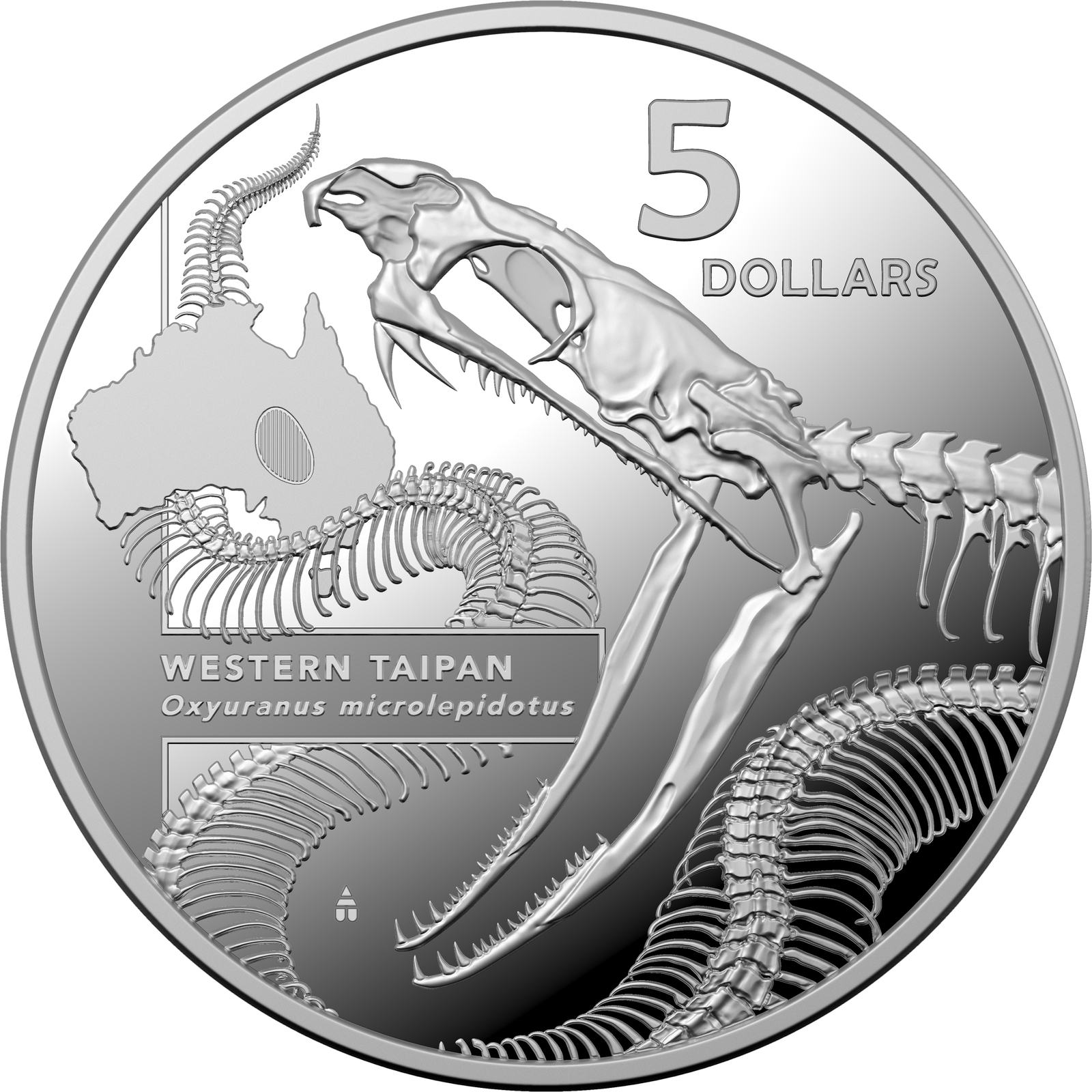 2020 1oz Silver - Silver $5 Australia's Most Dangerous - Western Taipan