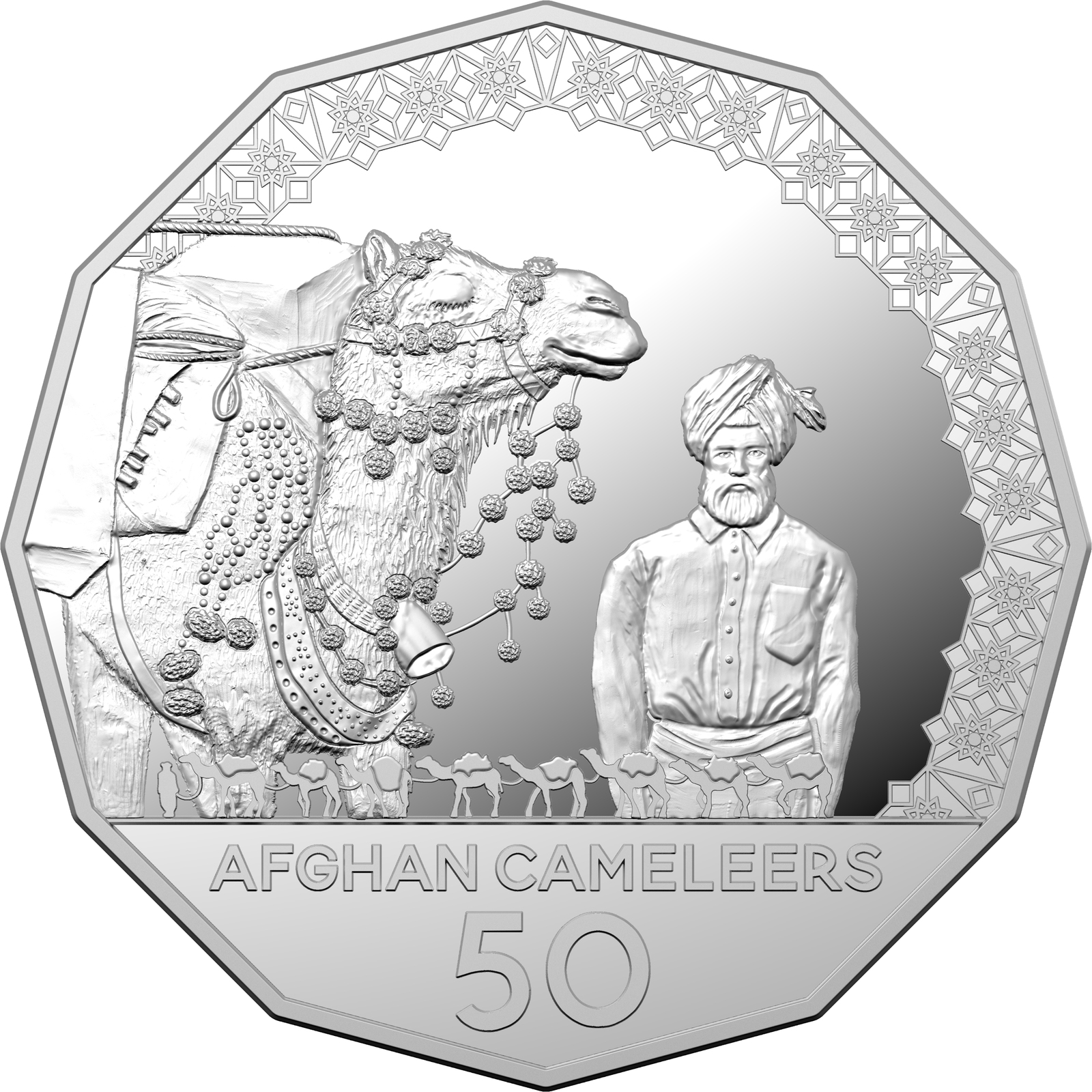 2020 50c Silver - Afghan Cameleers Silver Proof Coin