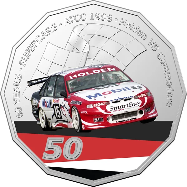 2020 50c 60 Years of Supercars - 1998 Holden VS Commodore - Craig Lowndes Presentation Card
