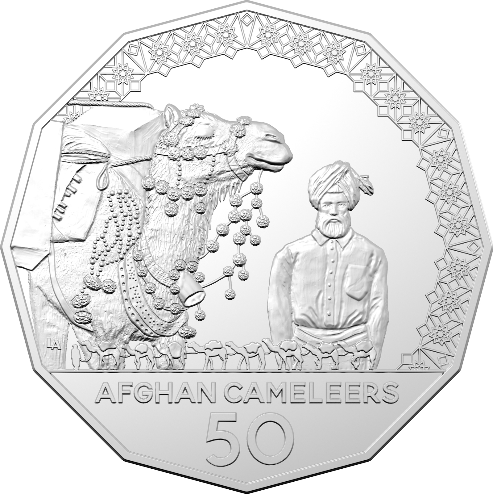 2020 50c Afghan Cameleers Uncirculated Coin