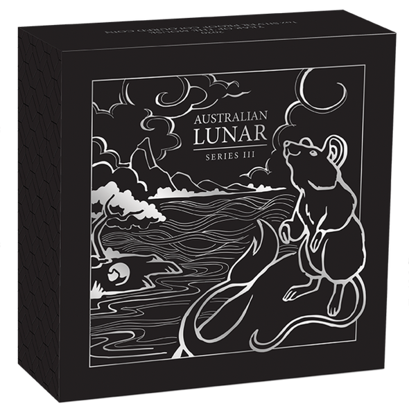 2020 1/2oz Silver - Lunar Year of the Mouse Silver Proof Coloured Coin