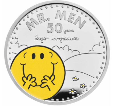 2021 1oz 50th Anniversary of Mr. Men - Mr Happy £2 Silver Proof Coin