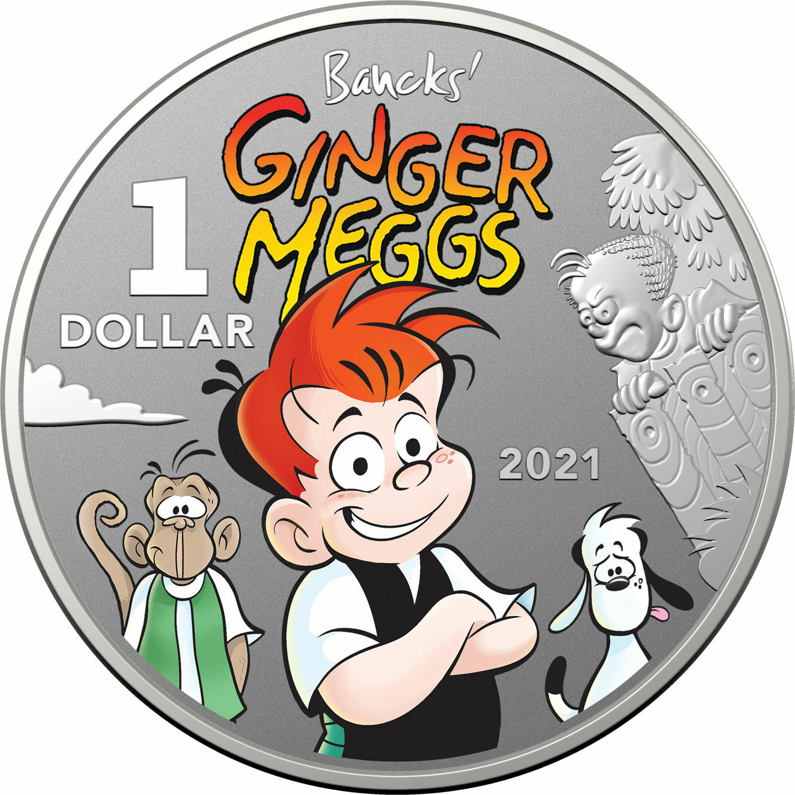 2021 Ginger Meggs Two Coin Coloured Silver UNC