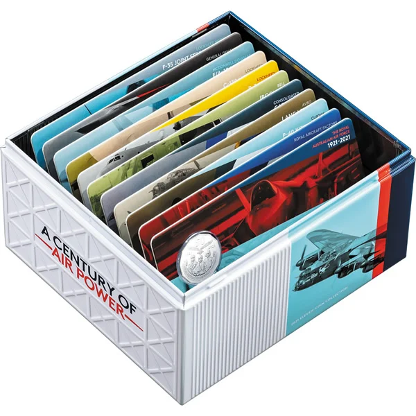 2021 50c (RAAF) Royal Australian Airforce 11-Coin Collection Tin 