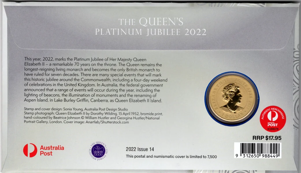 2022 $1 Queen Elizabeth II Platinum Jubilee PNC