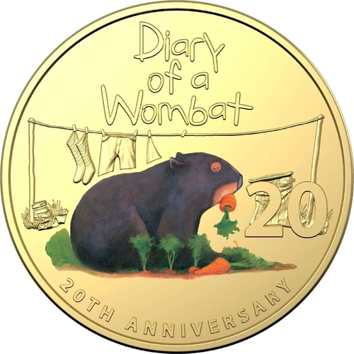 2022 20c Diary of a Wombat - Gilded Gold Plated Deluxe Book