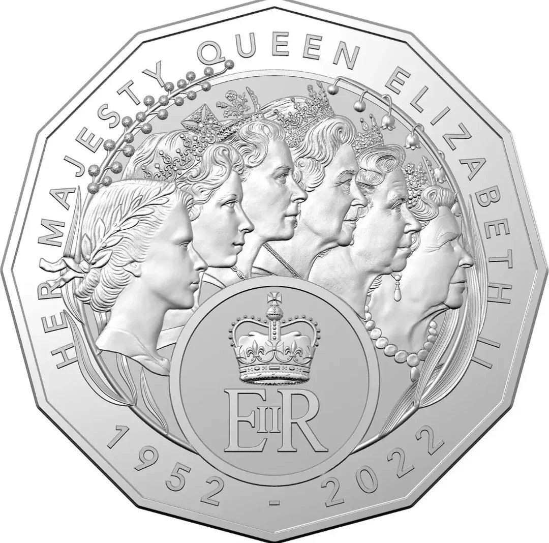 2023 50c Queen Elizabeth II Commemoration Carded Coin