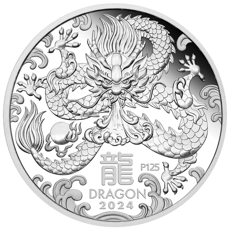 2024 1/2oz Australian Lunar Series III - Year of the Dragon Silver Proof Coin