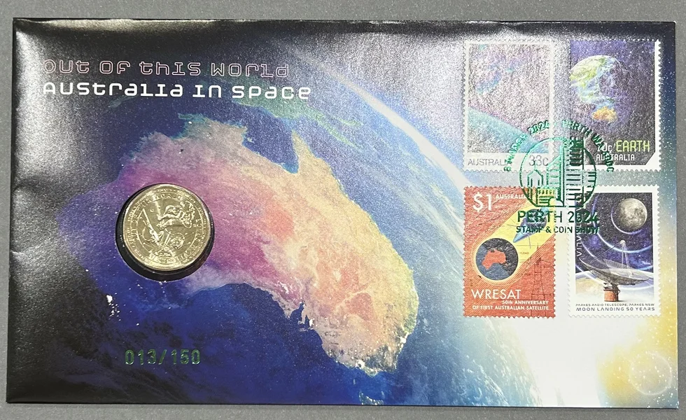 2024 $1 Out of this World Australia in Space - PNC [Perth Stamp & Coin Show]