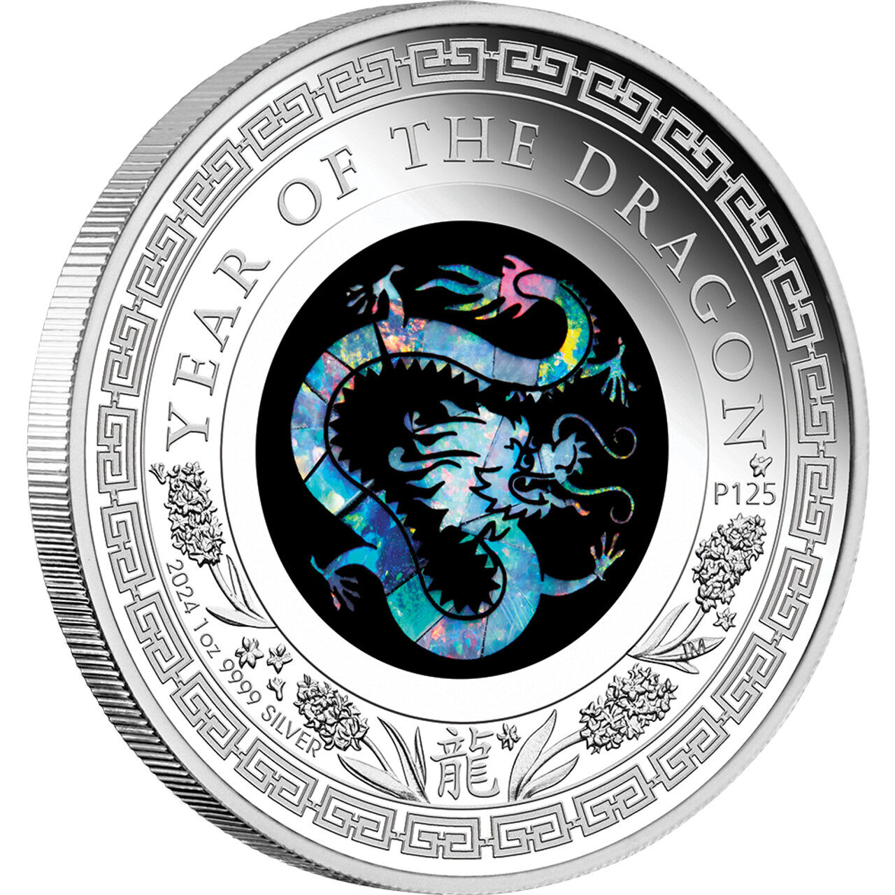2024 1oz Year of the Dragon Silver Opal Proof Coin