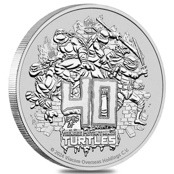 2024 1oz Silver Teenage Mutant Ninja Turtles Coin in Card
