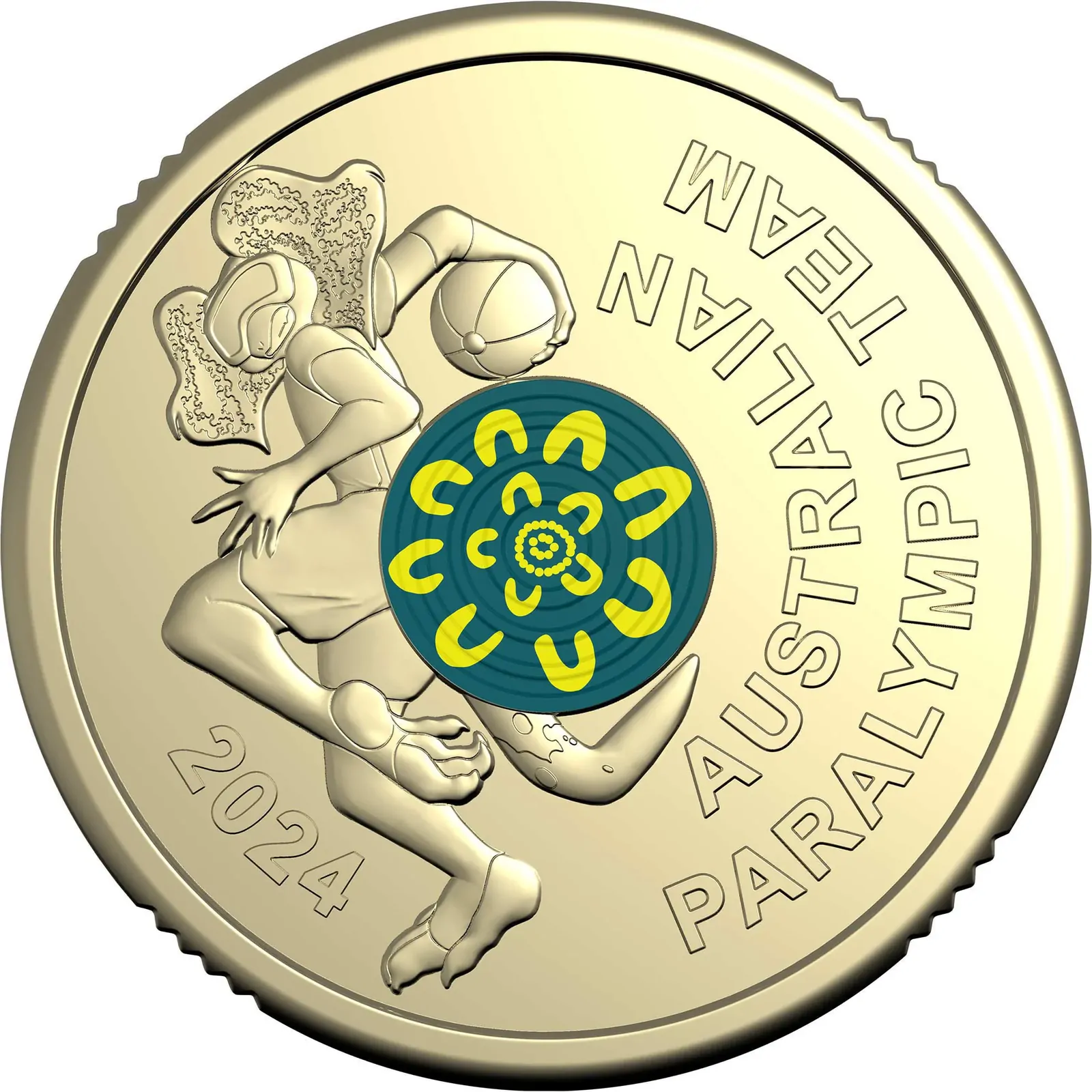 2024 $2 Australian Paralympic Team Coloured Uncirculated Coin