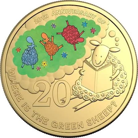 2024 20c Where is the Green Sheep - Special Delux Edition Book with Gold Plated Coloured Coin