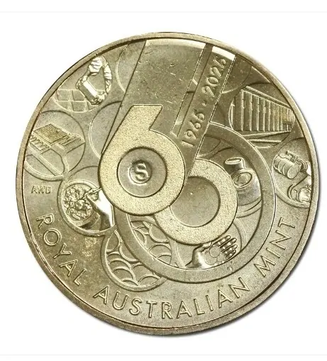 2025 $1 60th Anniversary - Royal Australian Mint 'S' Sydney Privy Mark Carded