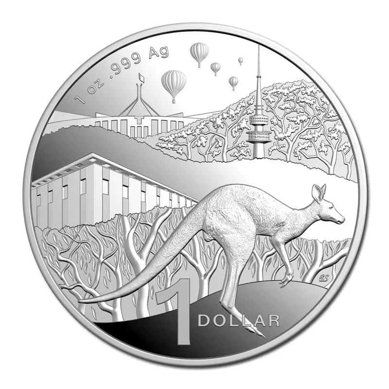 2025 1oz Kangaroo Bush Capital Silver Proof Coin
