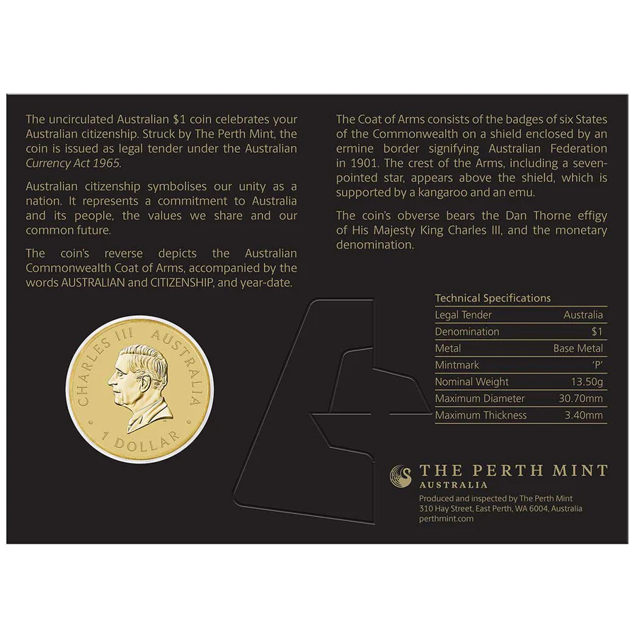 2026 Australian Citizenship $1 Coin | Perth Mint