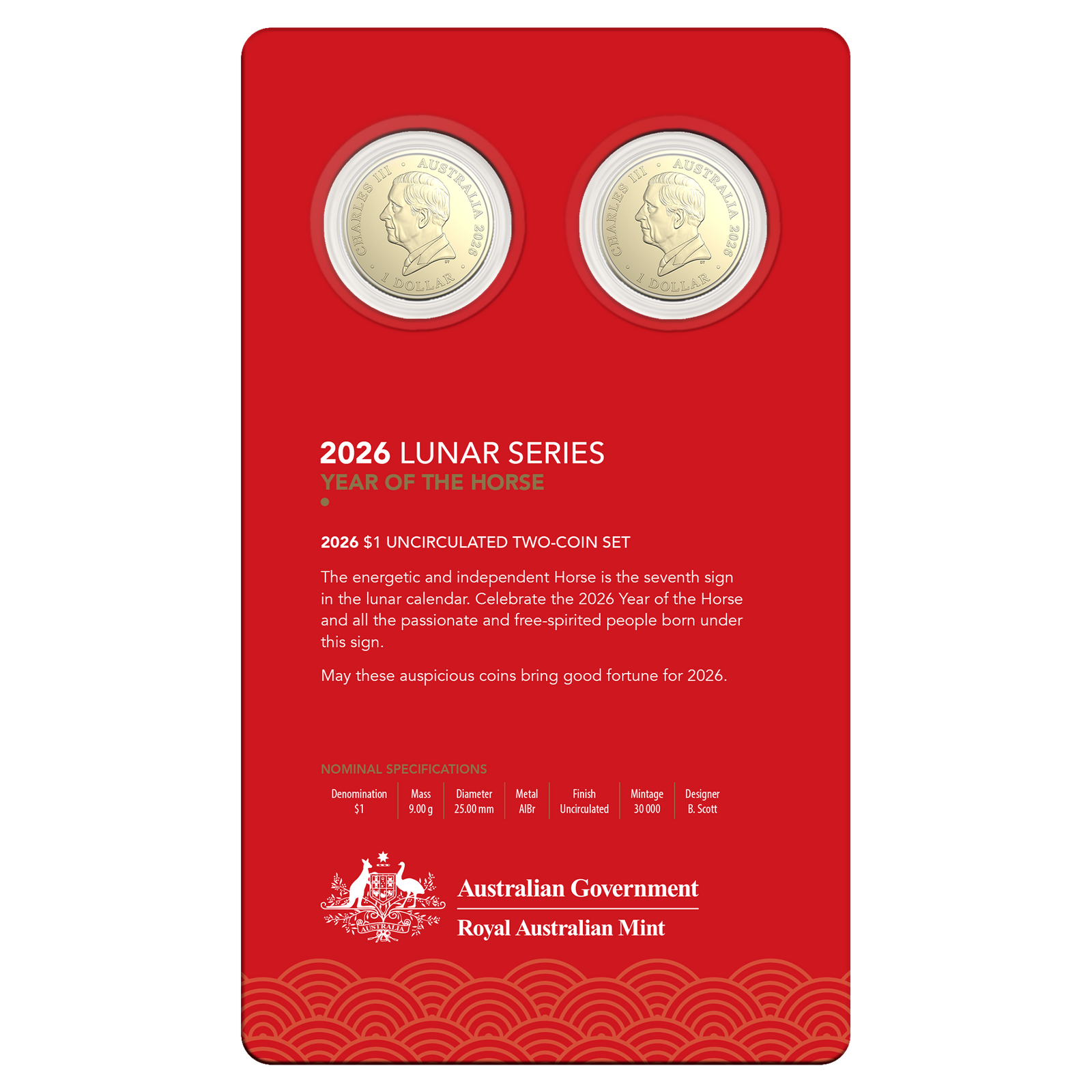 Lunar Year of the Horse - Two-Coin Set