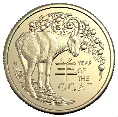 2027 $1 Lunar Series Year of the Goat Two-Coin on Presentation Card