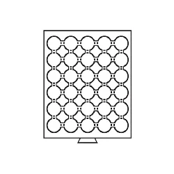 Coin Tray 50c - 30 x 33mm compartments - Lighthouse Munzbox MB SmokeDraw/DRedTray (MBCAPS33)