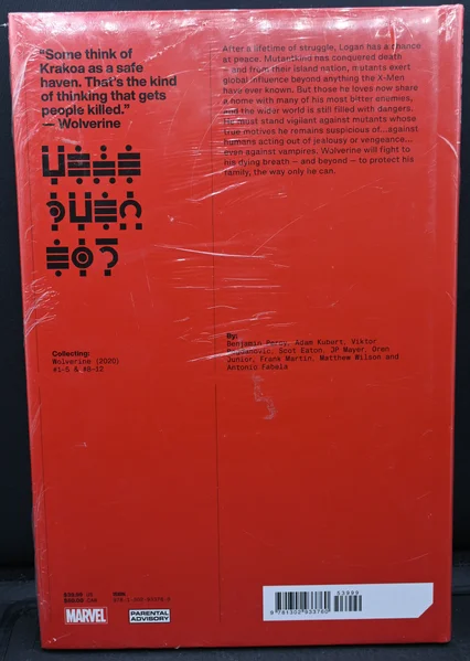 Marvel Comics SEALED Wolverine Volume 1- Benjamin Percy (2021)