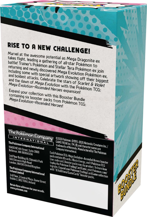 Pokemon: Mega Evolution Ascended Heroes Booster Bundle
