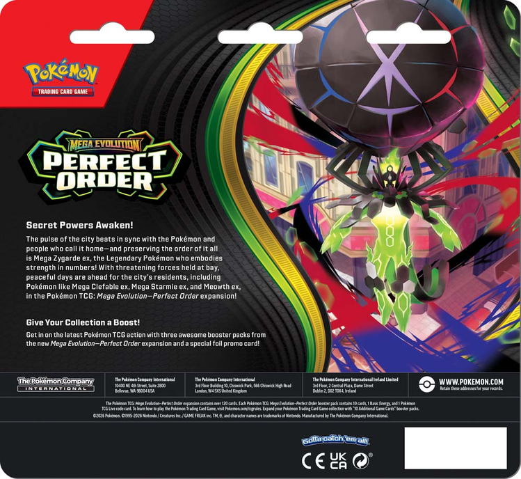 Pokemon: Mega Evolution - Perfect Order 3-Booster Blister