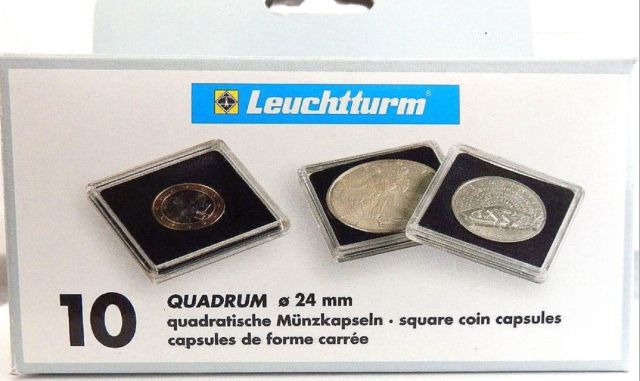 19mm Lighthouse Quadrum Coin Capsule (Pk 10)
