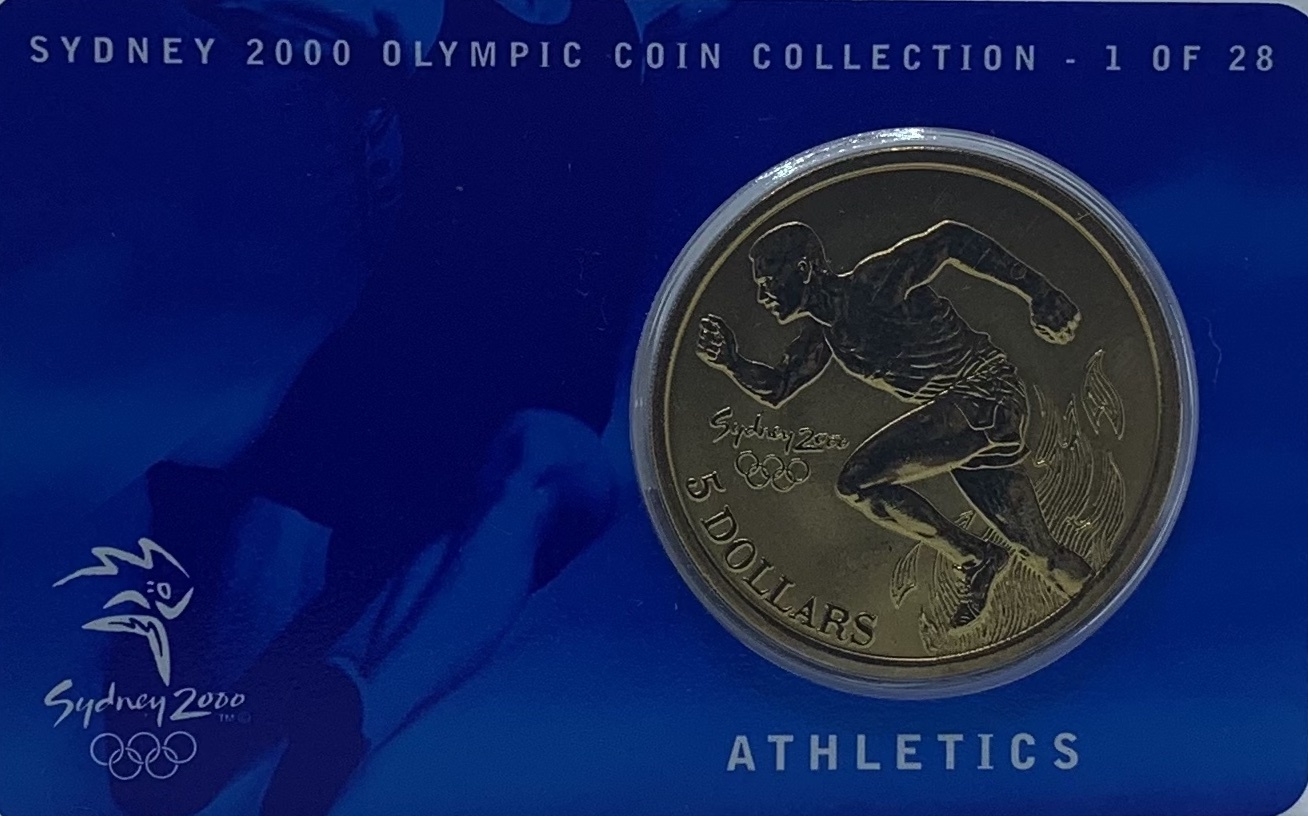 2000 5 Sydney Olympic Gold Coin Athletics sydney-2000-olympics-100-gold-coin-series-8-coins-numismatics
