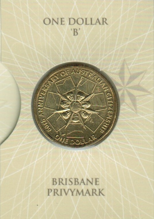 2009 $1 60 Years of Australian Citizenship "B" Mint Mark