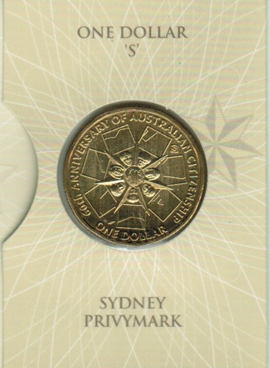 2009 $1 60 Years of Australian Citizenship "S" Mint Mark