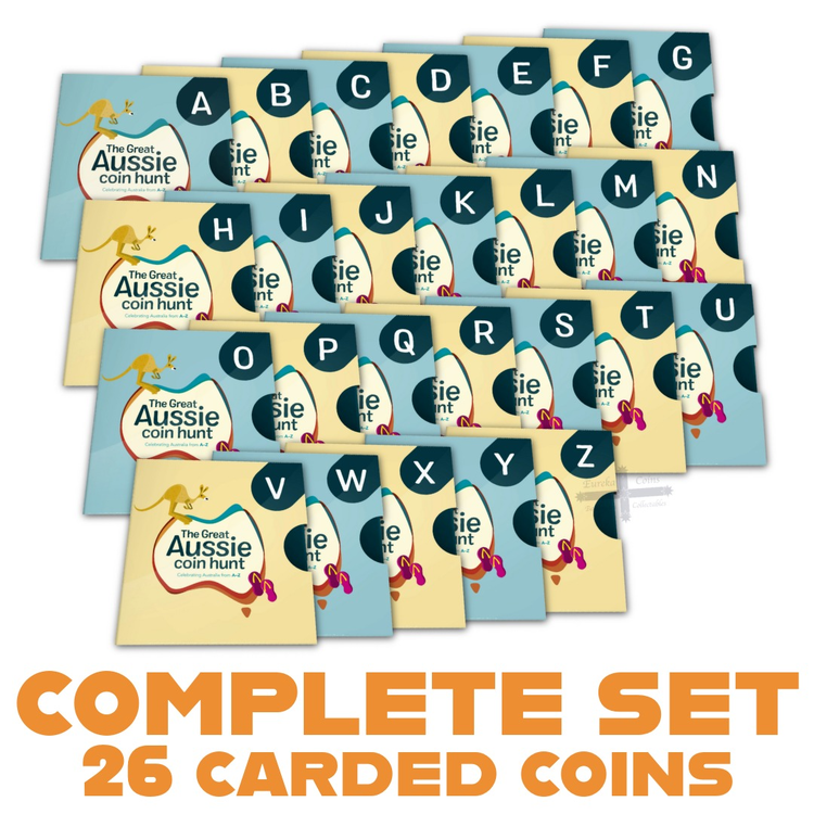 2019 $1 Great Australian Coin Hunt - Carded Coin COMPLETE SET